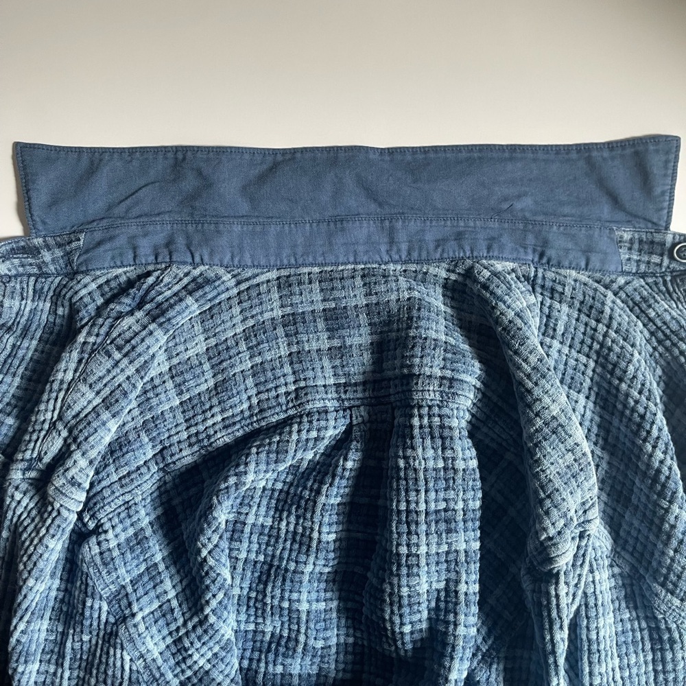 32 BARBLUES Men's Blue Plaid Shirt SIZE Medium - Picture 11 of 16